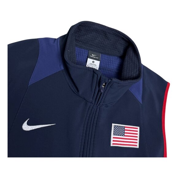 NIKE TEAM USA Olympics Windbreaker Shell Sports Running Vest Mens Medium - Picture 4 of 6